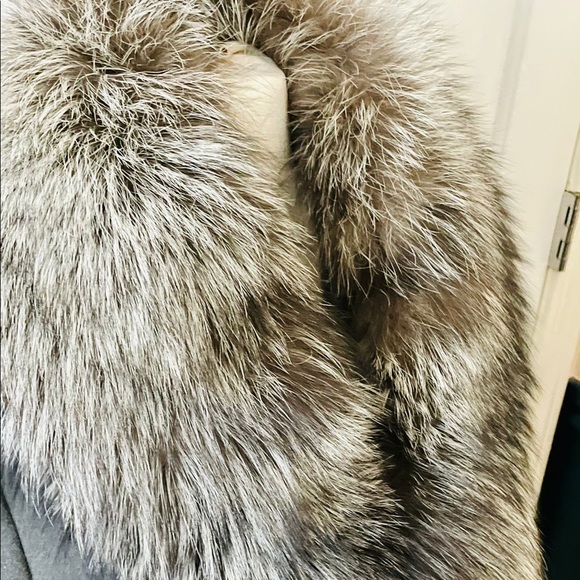 Elie Tahari Women's Sasha Wool Wrap Coat with Real Fur Collar like new Xlarge - Picture 12 of 16